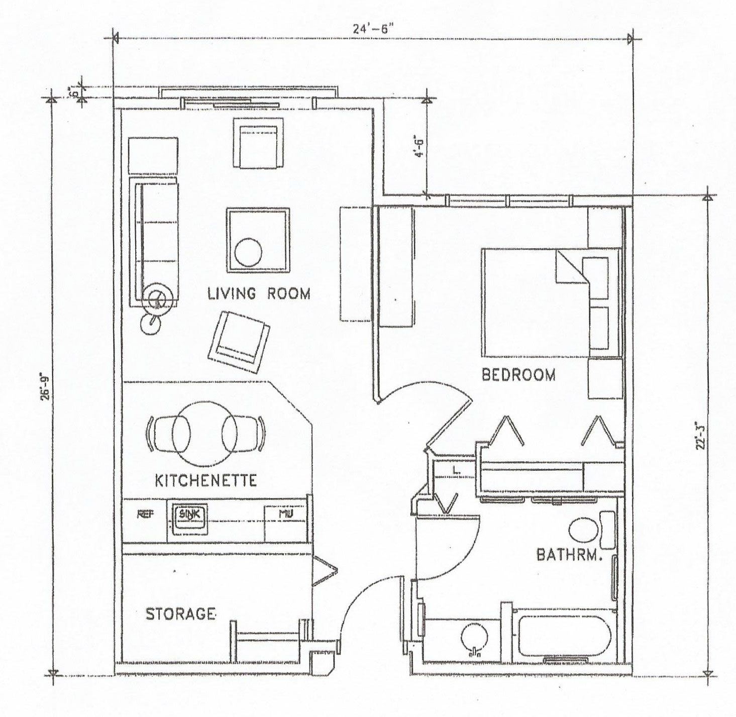 One Bedroom Plan 
