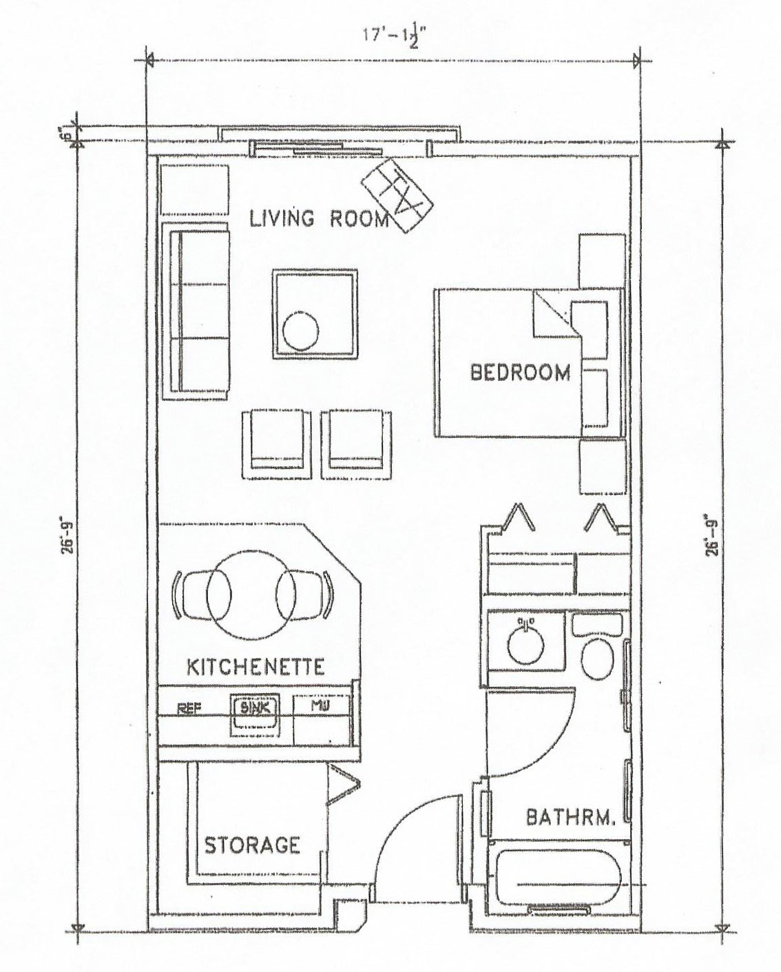 Studio Apartment Plan 